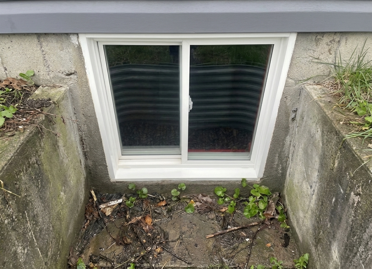 After neglected window cleaning